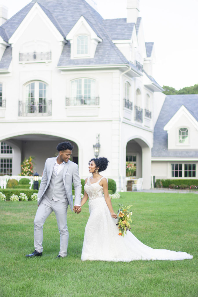 Outdoor Park Chateau Wedding in New Jersey.